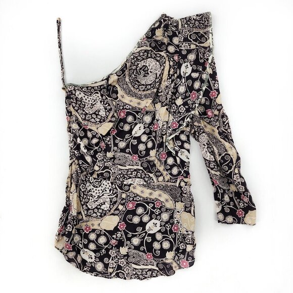 ISABEL MARANT Etoile NWOT Ht Carina One Shoulder Floral Print Top - Picture 6 of 9